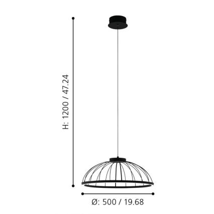 Eglo - LED Hanglamp aan koord LED/27W/230V