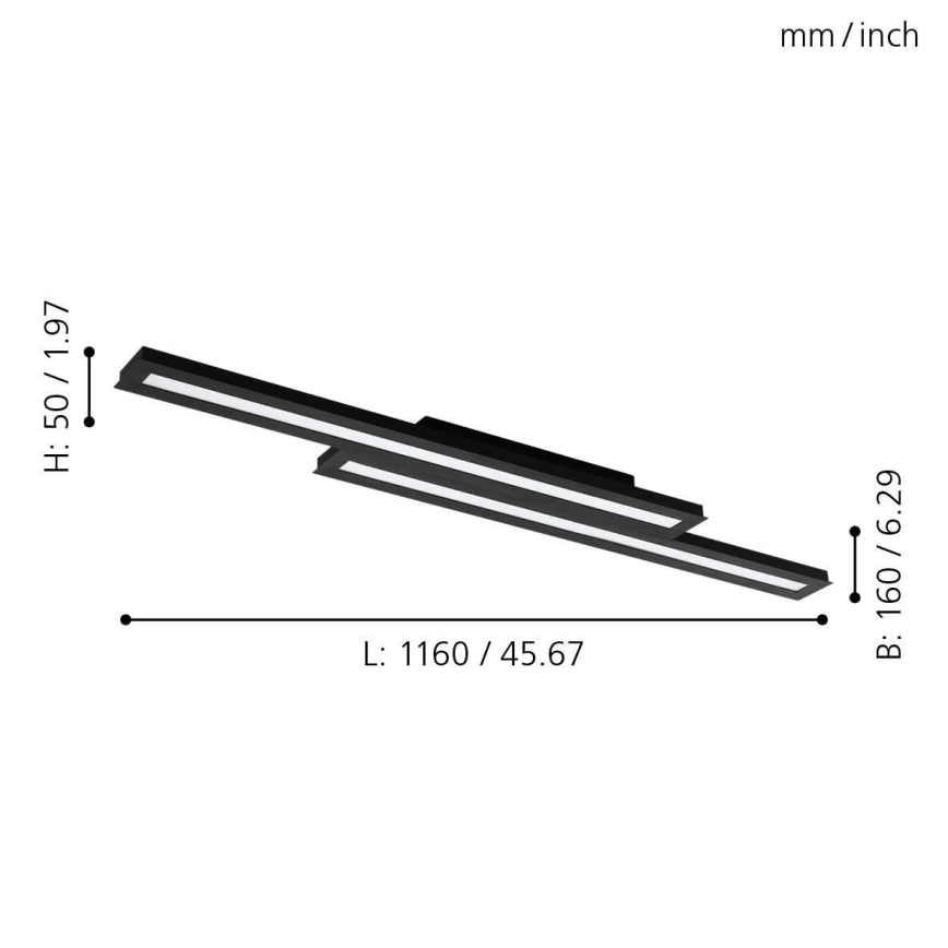 Eglo - LED RGB plafondlamp dimbaar SALITERAS-C 2xLED/10W/230V