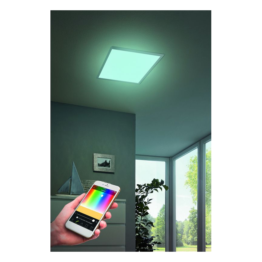 Eglo - LED RGB dimbare plafondlamp SALOBRENA-C LED/16W/230V + AB