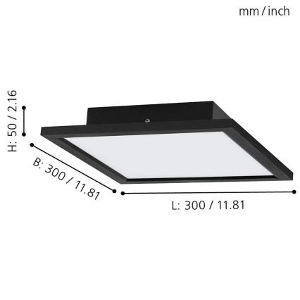 Eglo - LED RGB dimbare plafondlamp SALOBRENA-C LED/16W/230V + AB