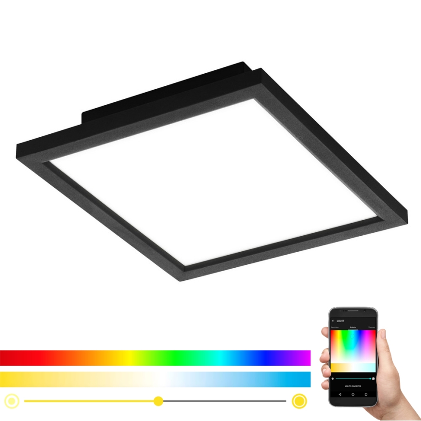 Eglo - LED RGB dimbare plafondlamp SALOBRENA-C LED/16W/230V 30x30 cm + afstandsbediening