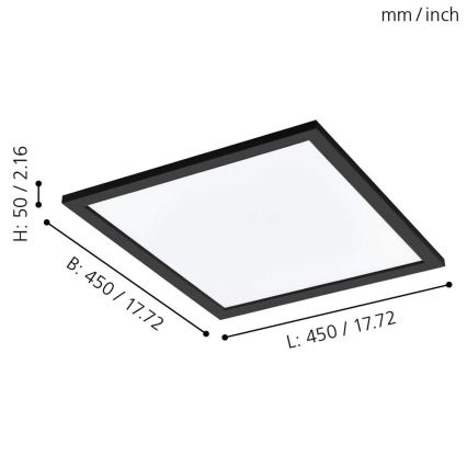 Eglo - Dimbare LED RGBW Plafond Lamp SALOBRENA-C LED/20W/230V + afstandsbediening