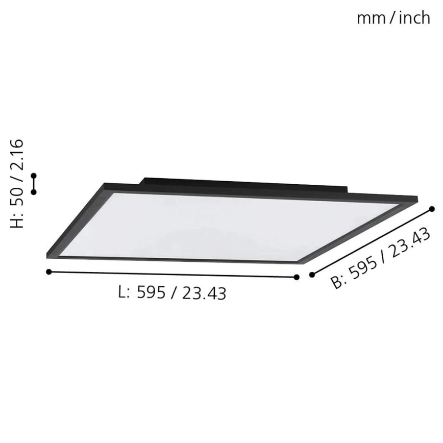 Eglo - Dimbare LED RGB plafondlamp SALOBRENA-C LED/30,5W/230V + afstandsbediening
