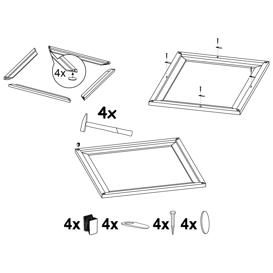 Eglo 99421 - Frame voor plafondlamp SALOBRENA 300x300 mm