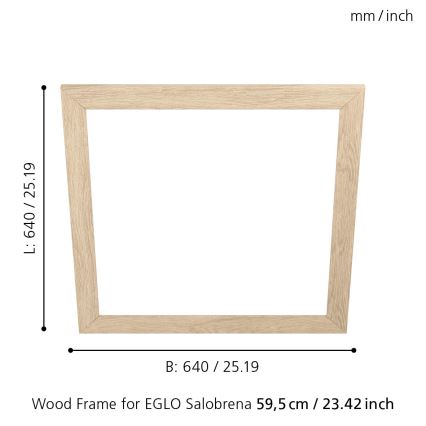 Eglo - Armatuur frame SALOBRENA 595x595 mm