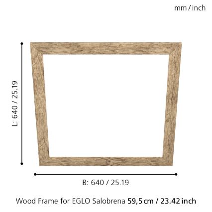 Eglo - Armatuur frame SALOBRENA 595x595 mm