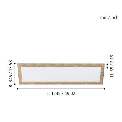 Eglo - LED plafondlamp LED/32W/230V 345x1245 mm