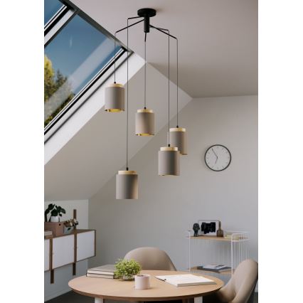 Eglo - Hanglamp aan een koord 5xE27/40W/230V spin
