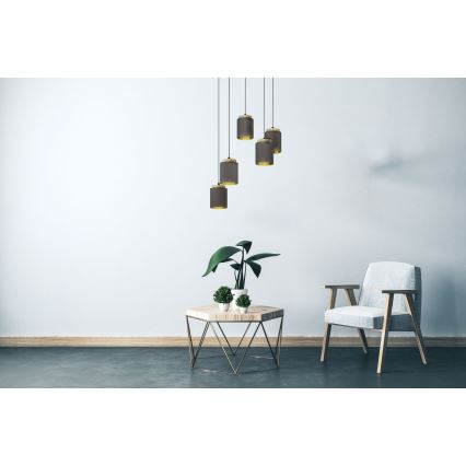 Eglo - Hanglamp aan een koord 5xE27/40W/230V spin