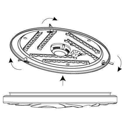 Eglo - LED Plafondlamp LED/36W/230V