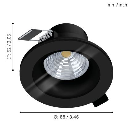 Eglo - Dimbare LED Badkamer Inbouw Lamp LED/6W/230V 4000K IP44