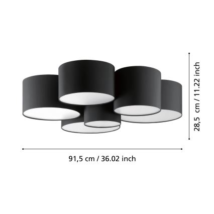 Eglo - Plafond Lamp 6xE27/40W/230V