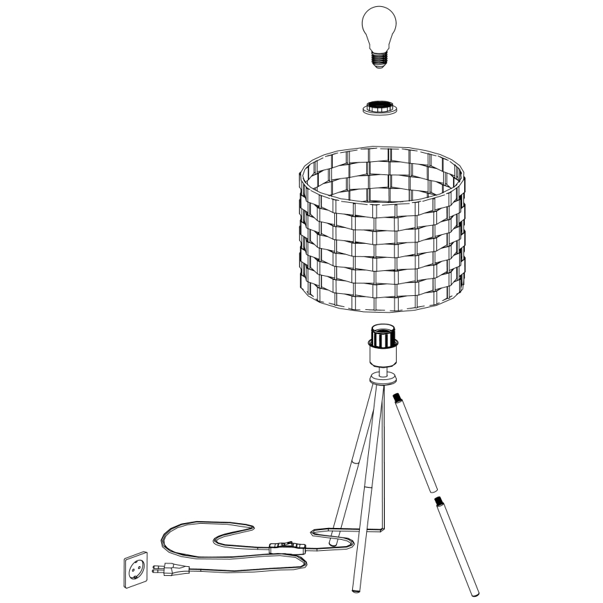Eglo - Tafellamp 1xE27/40W/230V