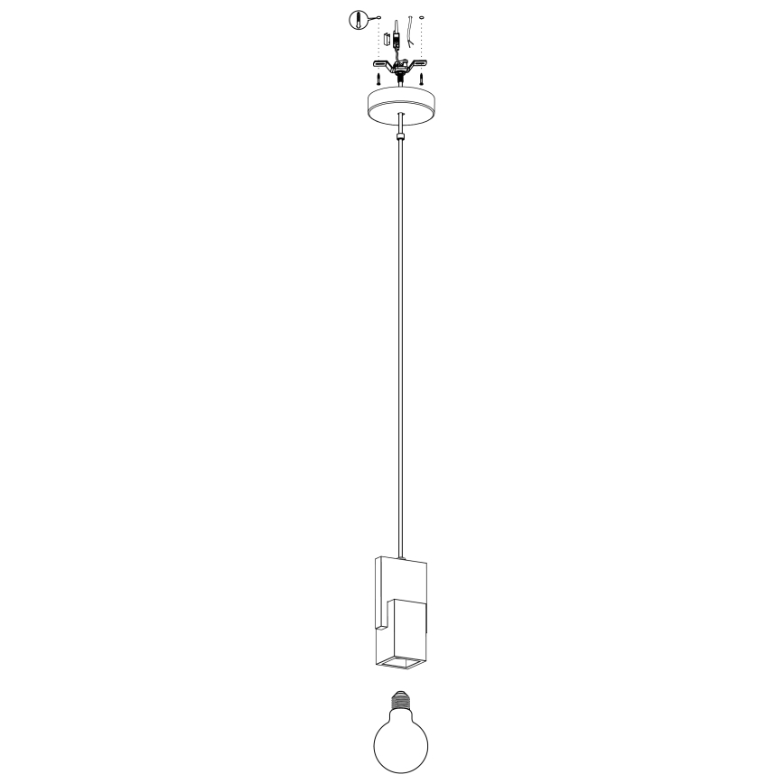 Eglo 99531 - Hanglamp met kabel LOBATIA 1xE27/40W/230V