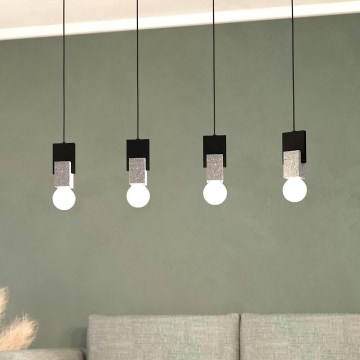 Eglo 99532 - Hanglamp aan kabel LOBATIA 4xE27/40W/230V