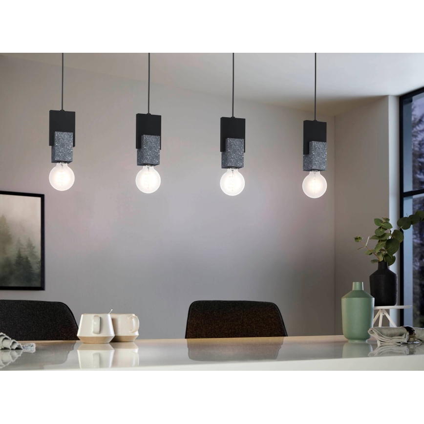 Eglo 99532 - Hanglamp aan kabel LOBATIA 4xE27/40W/230V