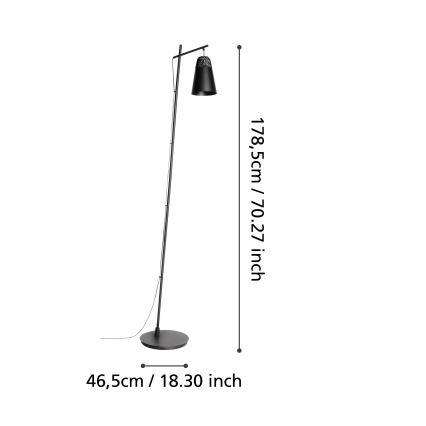Eglo 99547 - Vloerlamp CANTERRAS 1xE27/40W/230V