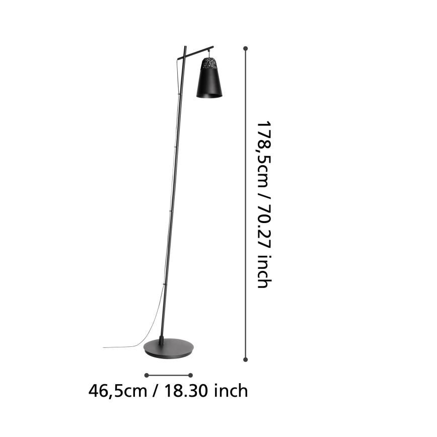 Eglo 99547 - Vloerlamp CANTERRAS 1xE27/40W/230V
