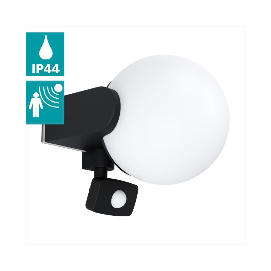 Eglo - Wand Lamp voor Buiten met Sensor 1xE27/15W/230V IP44