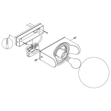 Eglo - Wand Lamp voor Buiten met Sensor 1xE27/15W/230V IP44