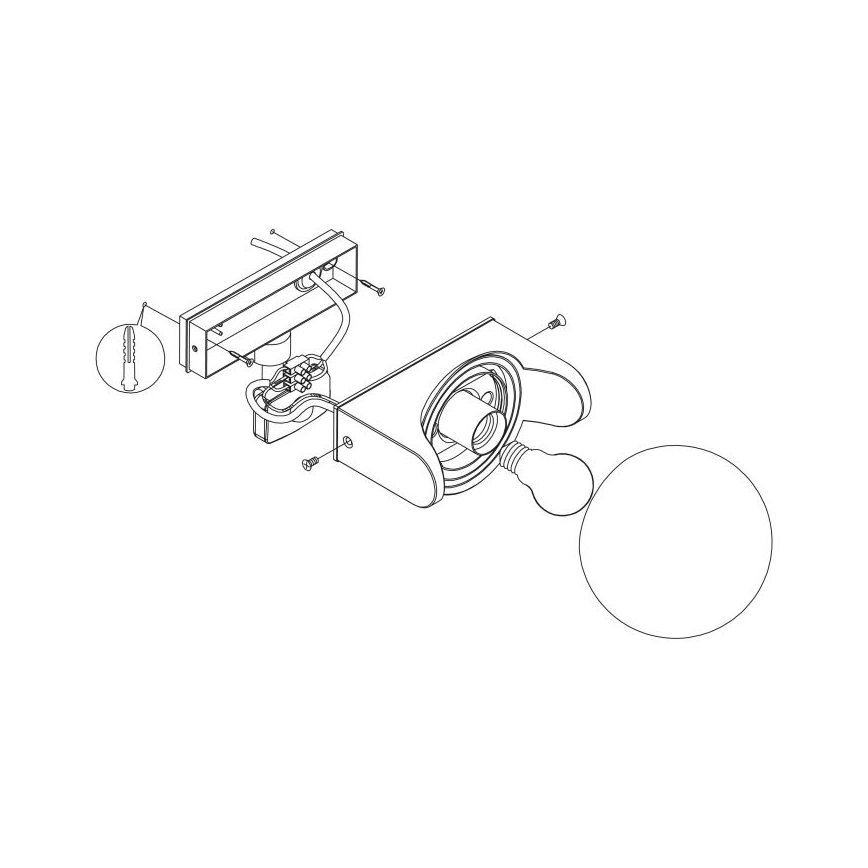 Eglo - Wand Lamp voor Buiten met Sensor 1xE27/15W/230V IP44