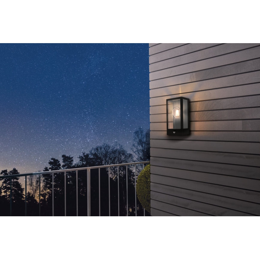 Eglo - Wand Lamp voor Buiten met Sensor 1xE27/60W/230V IP44