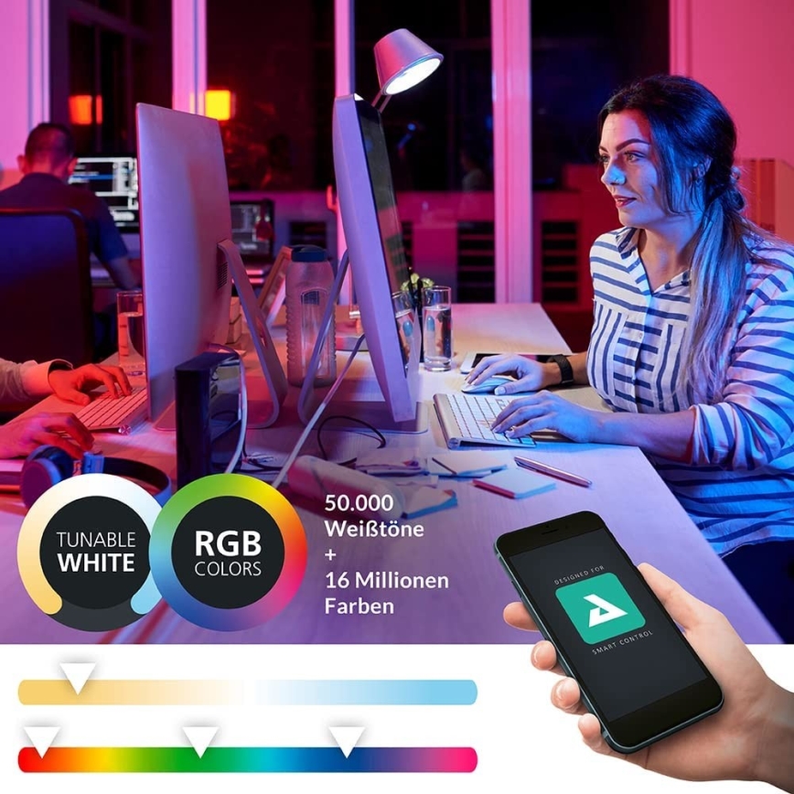 Eglo - Dimbare LED RGBW Plafond Lamp LED/16W/230V ZigBee