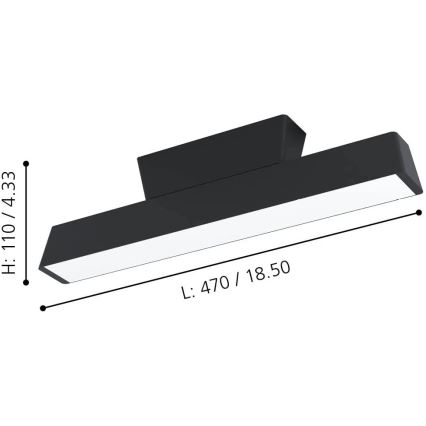 Eglo - LED RGBW Dimbaar Plafondlamp LED/16W/230V ZigBee
