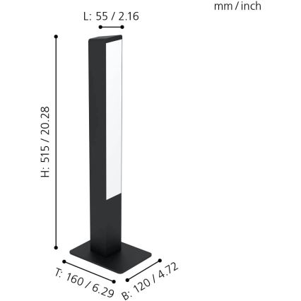 Eglo - Dimbare LED RGBW Tafel Lamp LED/16W/230V 2700-6500K ZigBee