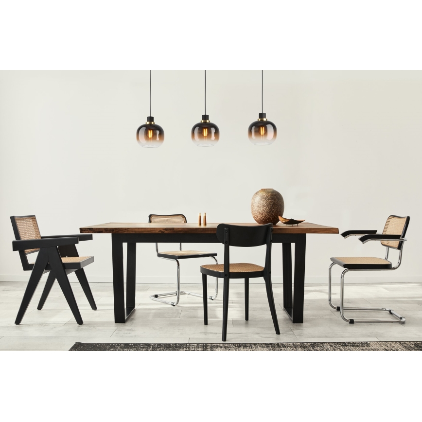 Eglo - Hanglamp aan kabel 3xE27/40W/230V bruin