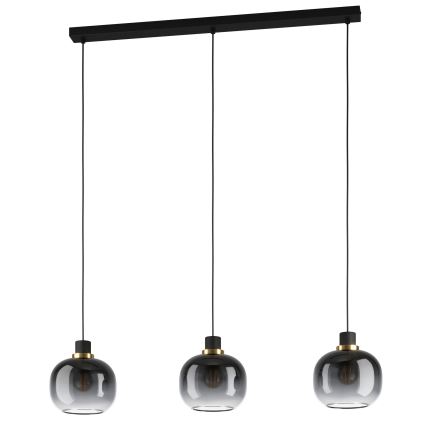 Eglo - Hanglamp aan kabel 3xE27/40W/230V grijs
