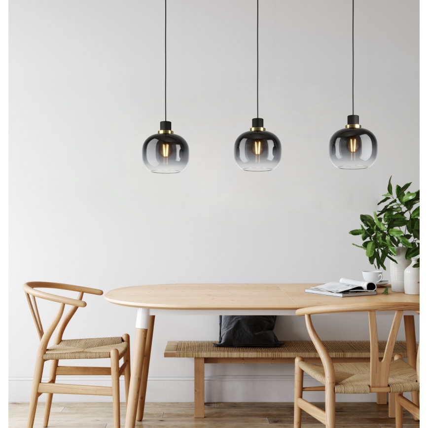 Eglo - Hanglamp aan kabel 3xE27/40W/230V grijs