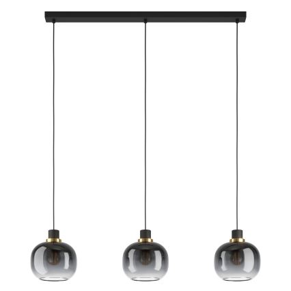 Eglo - Hanglamp aan kabel 3xE27/40W/230V grijs