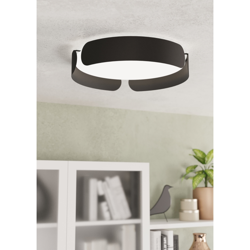 Eglo - LED-plafondlamp LED/20W/230V Ø 37 cm zwart