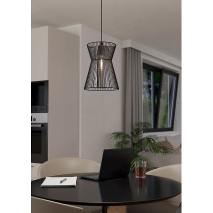 Eglo - Hanglamp aan koord 1xE27/40W/230V zwart