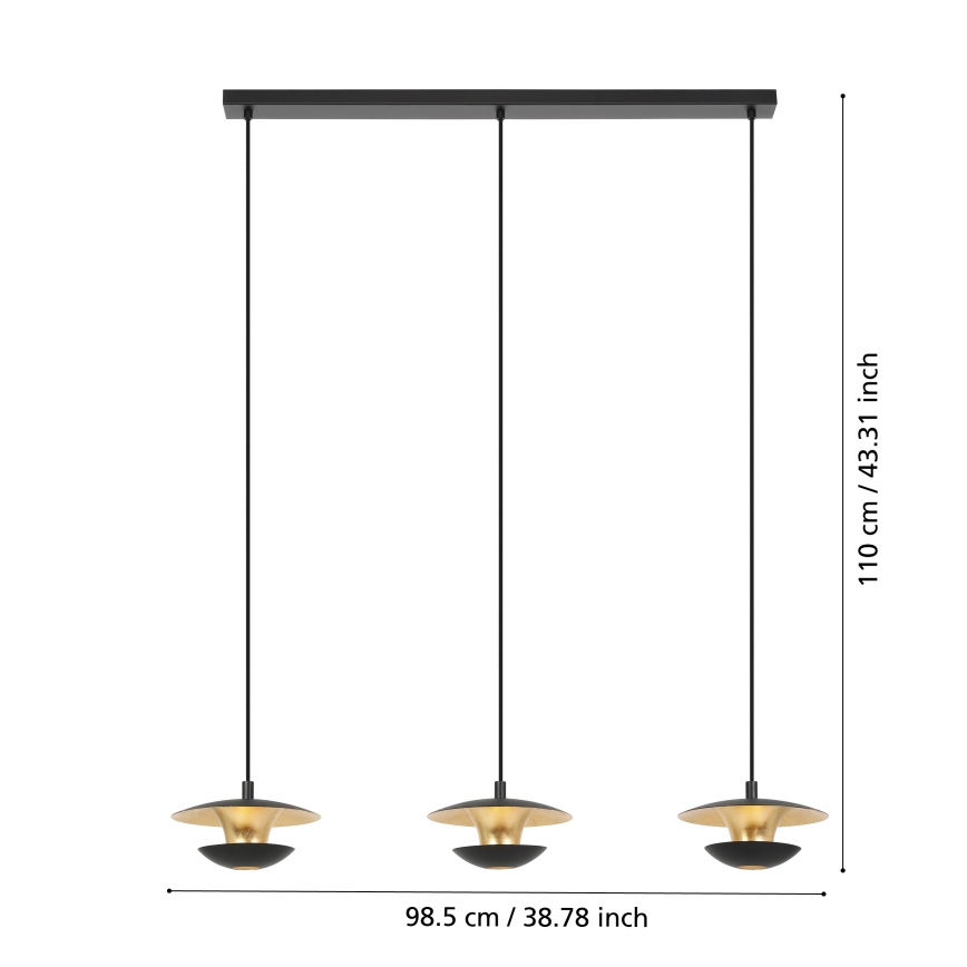 Eglo - LED Hanglamp aan een koord 3xGU10/4,5W/230V