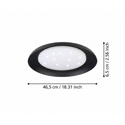 Eglo 99703 - LED plafondlamp PENJAMO LED/17,1W/230V zwart