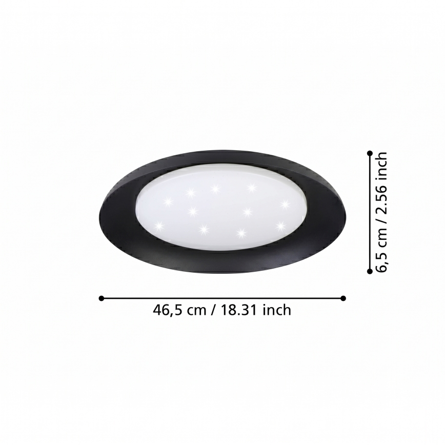 Eglo 99703 - LED plafondlamp PENJAMO LED/17,1W/230V zwart