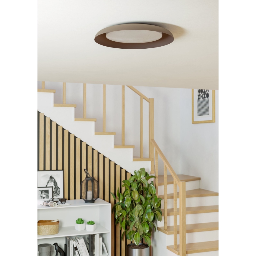 Eglo 99704 - LED plafondlamp PENJAMO LED/17,1W/230V bruin