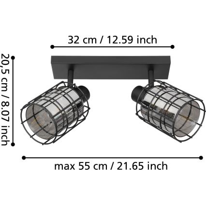 Eglo - Schijnwerper 2xE27/40W/230V