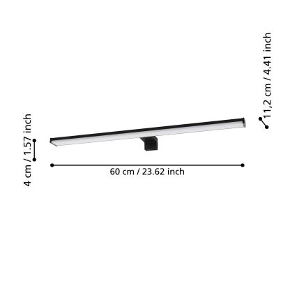 Eglo - LED Badkamer spiegelverlichting LED/11W/230V 4000K 60 cm IP44