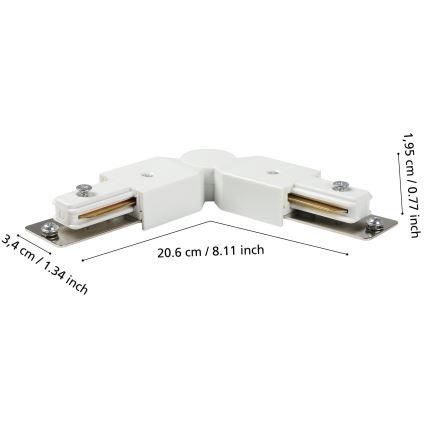 Eglo - Hoek connector voor Rail Systeem wit