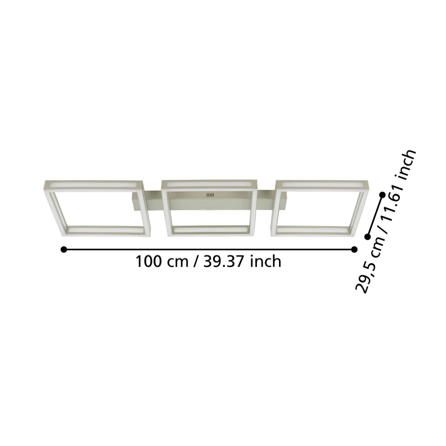Eglo - LED plafondlamp 3xLED/11,2W/230V mat chroom