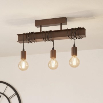 Eglo - Aan plafond gevestigde hanglamp TOWNSHEND 3xE27/60W/230V