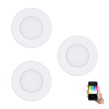 Eglo - ADA 3x LED RGB dimbare inbouwspot FUEVA-C 1xLED/3W/230V