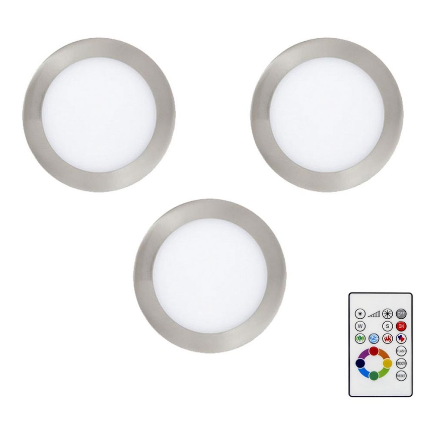 Eglo - ADA 3x LED RGBW dimbaar inbouwspot TINUS 4,8W/230V + afstandsbediening
