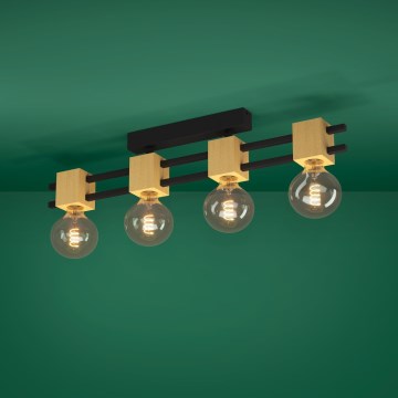 Eglo - Bevestigde hanglamp 4xE27/40W/230V zwart/bruin