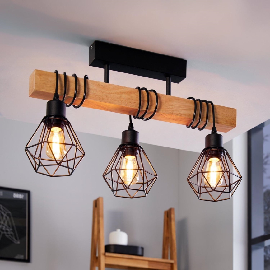 Eglo - Bevestigde hanglamp TOWNSHEND 3xE27/60W/230V