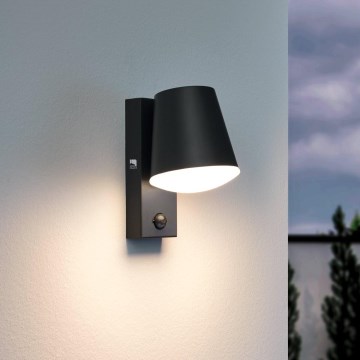 Eglo - Buiten wandlamp met sensor 1xE27/10W/230V IP44