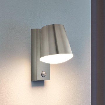 Eglo - Buiten wandlamp met sensor 1xE27/10W/230V IP44